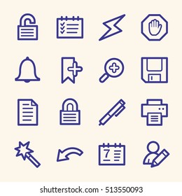 Organizer Web Icons Set