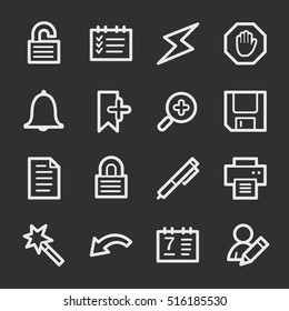 Organizer Web Icons Set