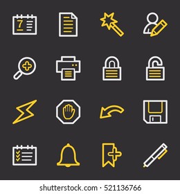 Organizer Web Icons Set