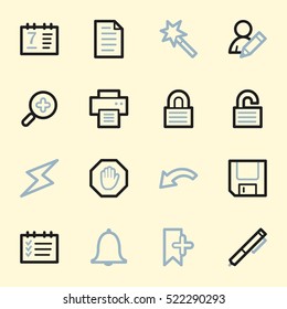 Conjunto de iconos Web Organizador