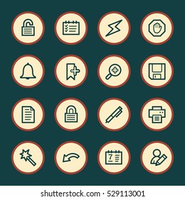 Organizer Web Icons Set