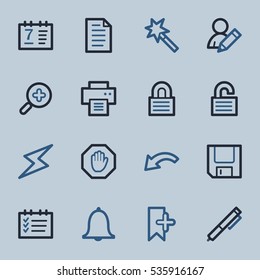 Organizer Web Icons Set