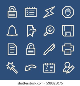 Organizer Web Icons Set