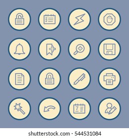 Organizer Web Icons Set