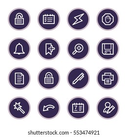 Organizer Web Icons Set