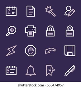 Organizer Web Icons Set