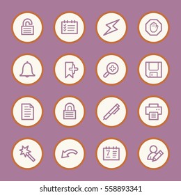 Organizer Web Icons Set
