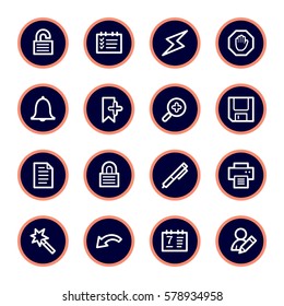 Organizer Web Icons Set