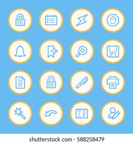 Organizer Web Icons Set
