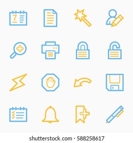 Organizer Web Icons Set