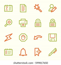 Organizer Web Icons Set