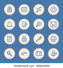 Organizer Web Icons Set