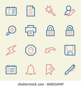 Organizer Web Icons Set