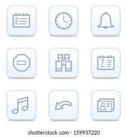 Organizer web icons, square buttons