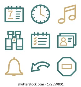 Organizer web icons, two color series