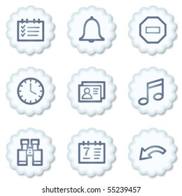 Organizer web icons, white buttons