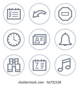 Organizer web icons, white circle series