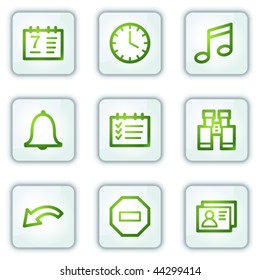 Organizer web icons, white square buttons series