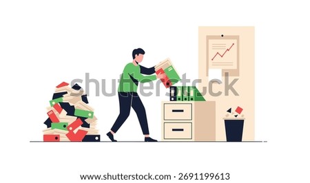 Organizing Cluttered Office Documents and Filing Papers Systematically