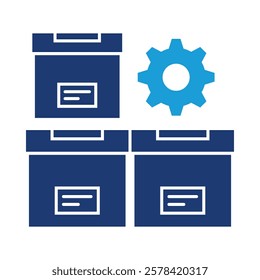 Organizing Services – Storage Bins Representing Neat and Well-Arranged Home Spaces. Vector illustration.