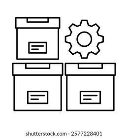 Organizing Services – Storage Boxes Representing Decluttering and Space Management