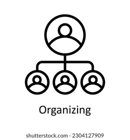 Organizing vector  outline Icon Design illustration. Time Management Symbol on White background EPS 10 File