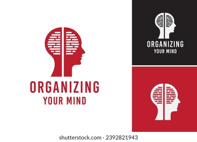 Organizar El Logo De Tu Mente. Este logotipo es perfecto para marcas u organizaciones que se centran en la organización mental, la productividad y el desmoronamiento. Transmite un sentido de claridad y estructura para la mente.