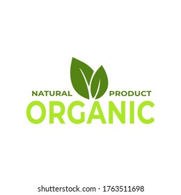 organoic and natural simple logo labels element