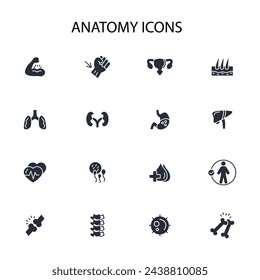 organs icon. anatomy human icon set.vector.Editable stroke.linear style sign for use web design,logo.Symbol illustration.