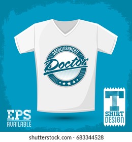 Orgullosamente Doctor, Proud to be Doctor spanish text, vector t shirt print template design