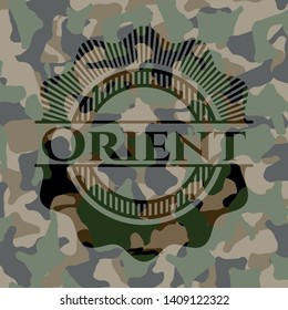 Orient camouflage emblem. Vector Illustration. Detailed.