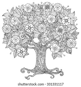 Similar Images, Stock Photos & Vectors of Blossom Tree. Coloring Book ...