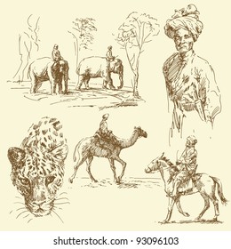 orient - hand drawn collection