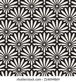 Orient seamless pattern. Vector abstract background. Scaled monochrome texture