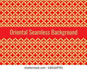 Orient style background, Eastern seamless backdrop. Vector illustration