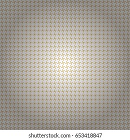 Orient textile print for bed linen, jacket, package design, fabric and fashion concepts. Vector golden grid seamless pattern with abstract flowers and stars on a white background.
