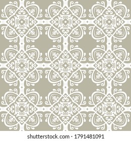 Orient vector classic golden white pattern. Seamless abstract background with vintage elements. Orient background. Ornament for wallpaper and packaging