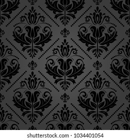 Orient vector classic pattern. Seamless abstract background with vintage elements. Orient dark background