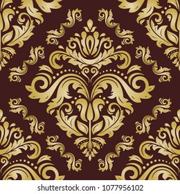 Orient vector classic pattern. Seamless abstract golden background with vintage elements. Orient background. Ornament for wallpaper and packaging