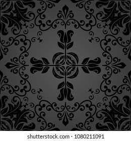 Orient vector classic pattern. Seamless abstract background with vintage elements. Orient background. dark ornament for wallpaper and packaging