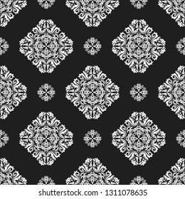Orient vector classic pattern. Seamless abstract background with vintage elements. Orient black and white background. Ornament for wallpaper and packaging
