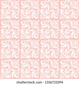 Orient vector classic pattern. Seamless abstract background with vintage white elements. Orient background. Ornament for wallpaper and packaging