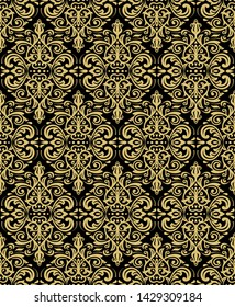 Orient vector classic pattern. Seamless abstract background with vintage elements. Orient golden background. Ornament for wallpaper and packaging