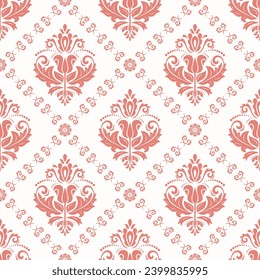 Orient vector classic pattern. Seamless abstract background with vintage elements. Orient pink pattern. Ornament for wallpaper