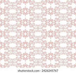 Orient vector classic pattern. Seamless abstract background with vintage elements. Orient light pink pattern. Ornament for wallpaper