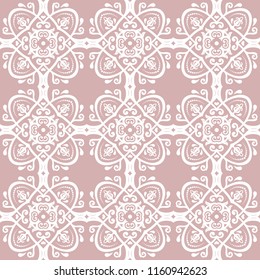 Orient vector classic purple and white pattern. Seamless abstract background with vintage elements. Orient background. Ornament for wallpaper and packaging