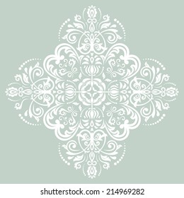Orient vector ornamental round lace with damask and arabesque elements. Traditional ornament