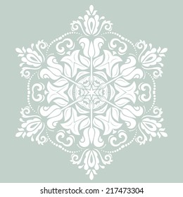 Orient vector ornamental round lace with damask and arabesque elements. Traditional ornament