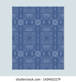 Oriental 02 seamless pattern design. Abstract background pastel color wallpaper vector.