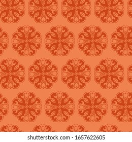 Oriental abstract flower mascot Vector seamless pattern. Vintage art deco texture , Ideal for greeting card or backdrop template design , China background
